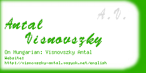 antal visnovszky business card